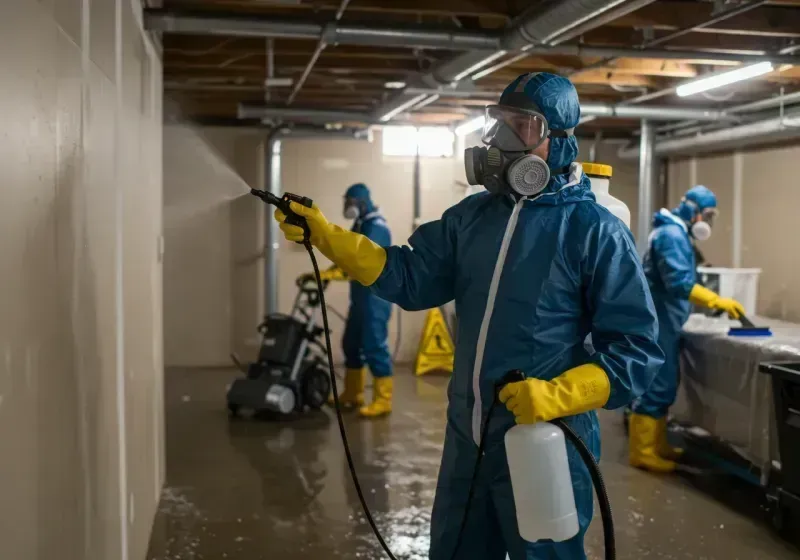 Basement Sanitization and Antimicrobial Treatment process in Saint Clair County, MI