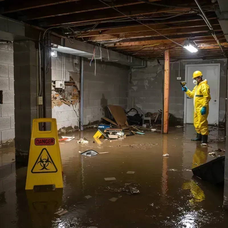 Flooded Basement Electrical Hazard in Saint Clair County, MI Property